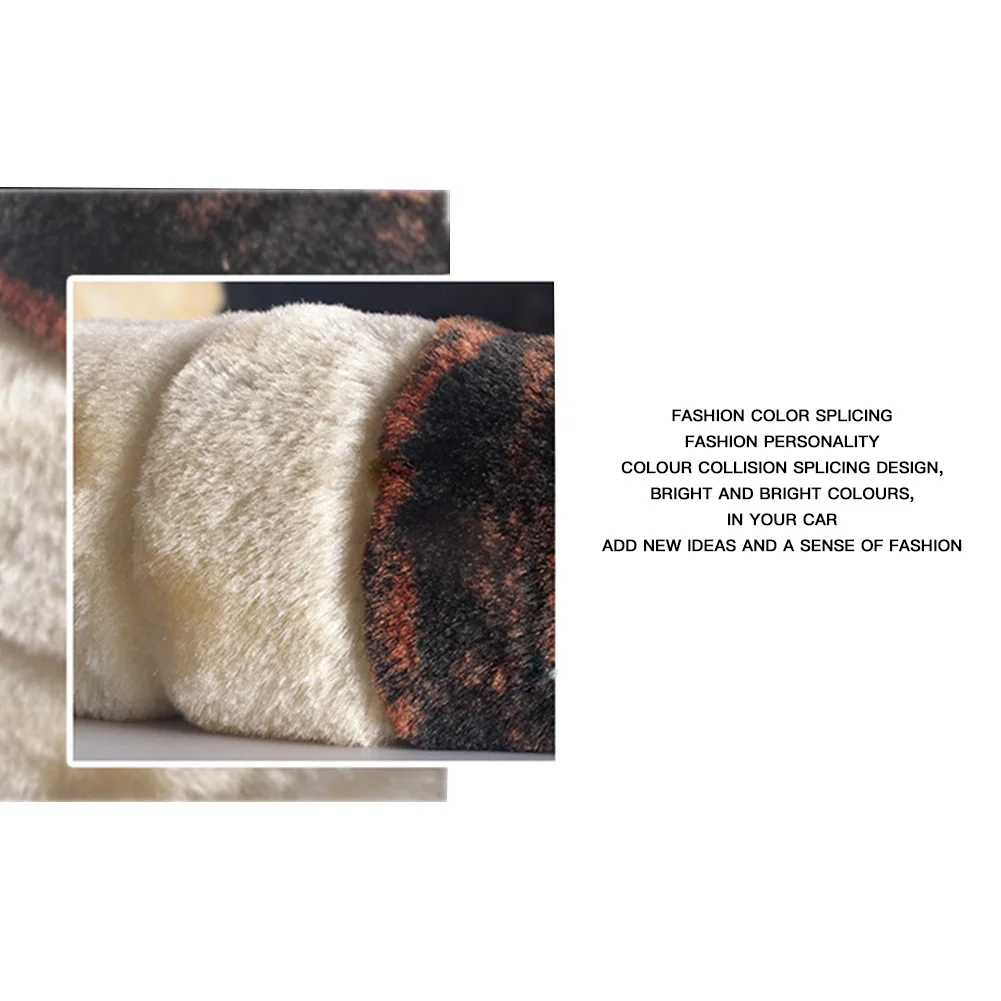 

Car Interior Accessories Universal 15" Steering Wheel Cover Fleece Warm Keeping Fluffy Cover