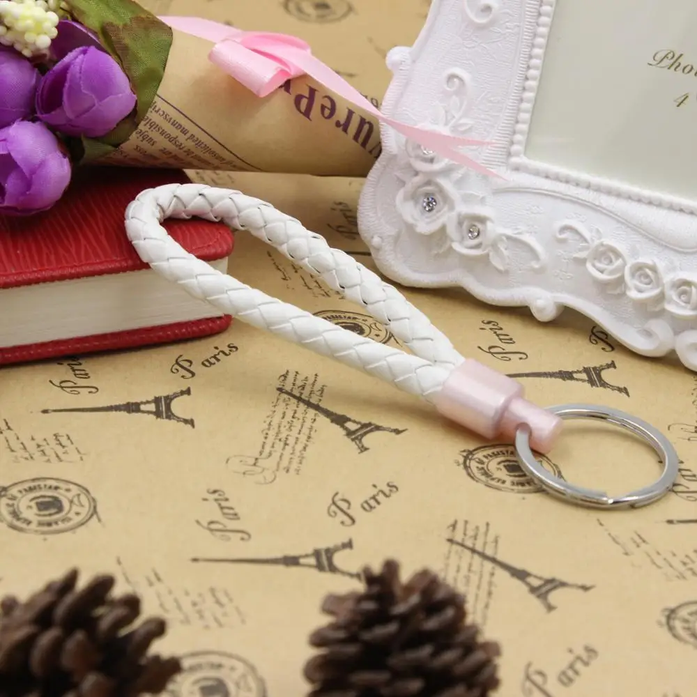 Hand Woven High-Grade Leather Car Keychain Braided Rope Keyrings Men Women Cheap Simple | Украшения и аксессуары