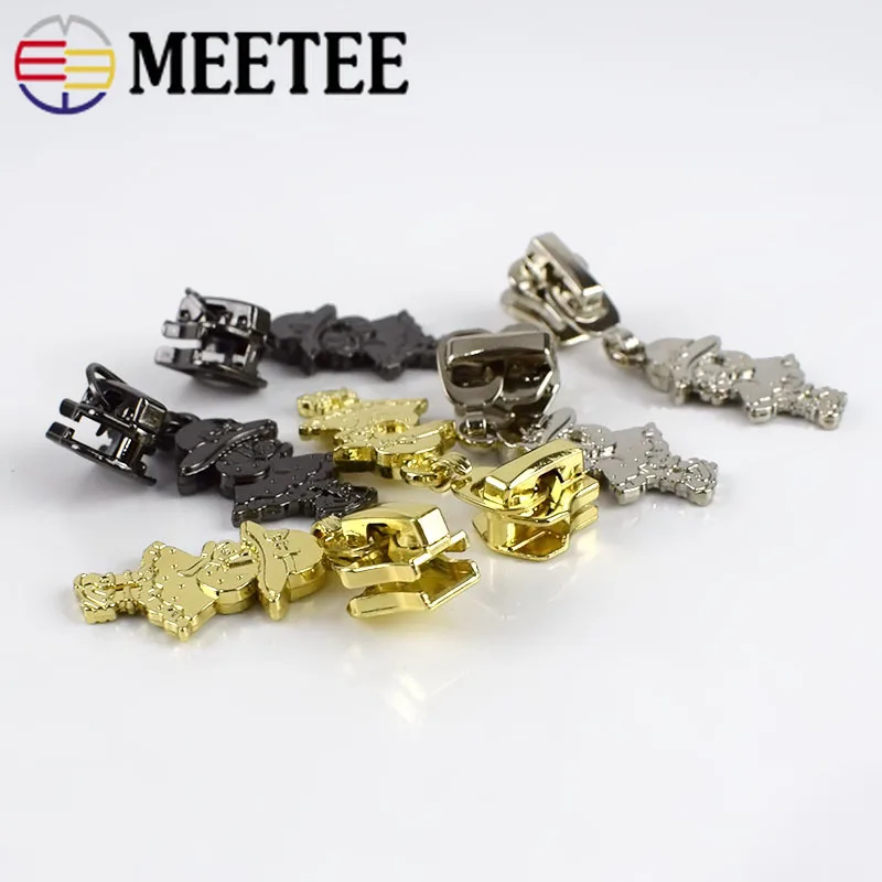 10 шт. Meetee 3 #5 # сплав молния слайдер съемник головы ремонтные комплекты для