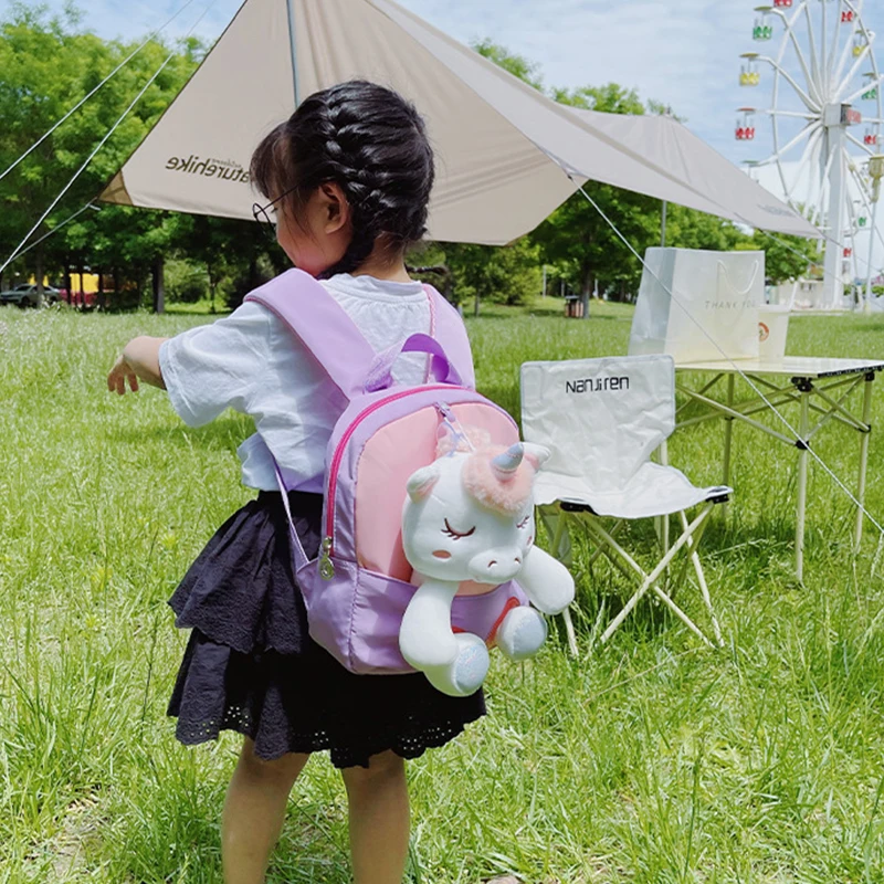 Mini Cartoon Plush Unicorn Backpack Kids School Bag Kawaii Backpack Girls Kindergarten Backpack Toddler Baby Children School Bag