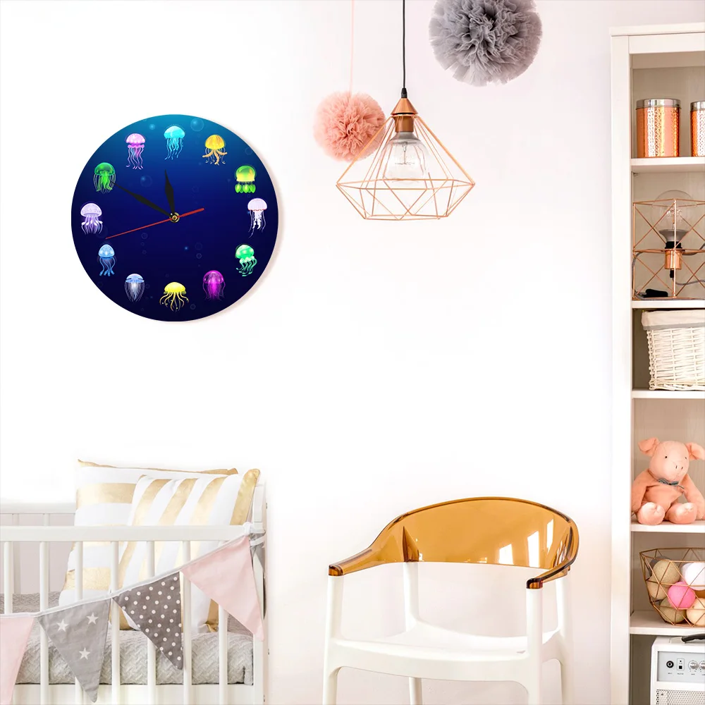 Красочные печатные технические настенные часы декор для детской комнаты