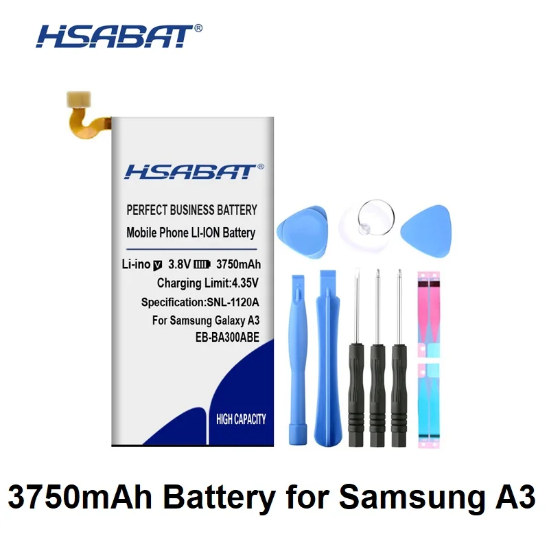 HSABAT 3750 мА/ч, EB-BA300ABE Батарея для samsung Galaxy A3 A300 A3000 A300X A300H A300F A3009 A300FU A300G A300M A300H/DS
