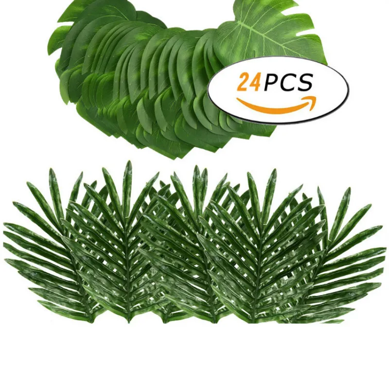 Искусственные искусственные листья тропических пальмовых листьев для украшения