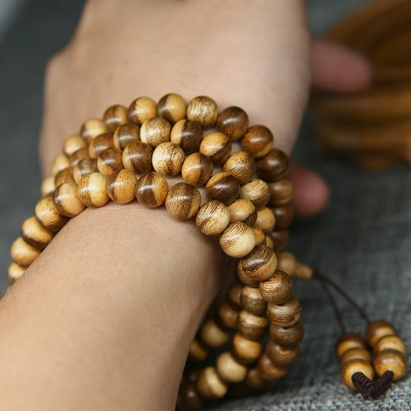 Высококачественный Браслет из натурального дерева с имитацией тигрового