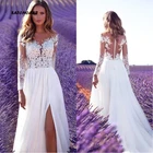 Женское свадебное платье It's yiiya, белое шифоновое платье с длинными рукавами на лето 2021