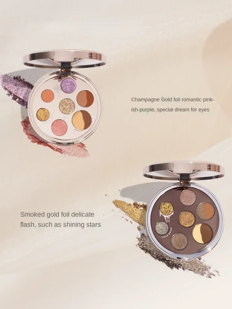 

Пластина для теней для век zq, розовые, шампанские, из дымчатой золотой фольги