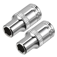 uxcell 2 pcs 14 inch drive 6 point shallow socket metric cr v for diy hand making household maintenance