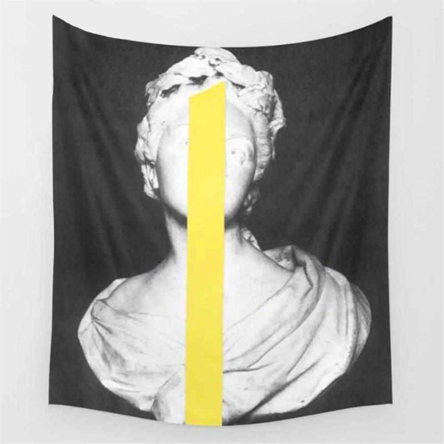 Черно белый гобелен David Art Настенный декор спальня хиппи настенная ткань одеяло