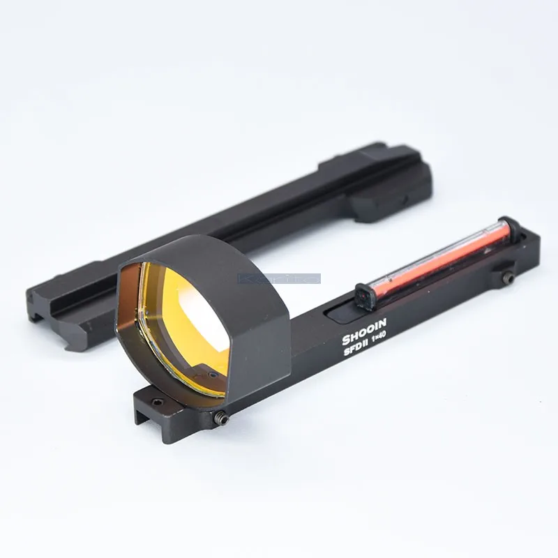 

Shooin SFD 1x Optics Fiber Lightweight Rib Red Dot Sight Rifle Scope Weaver Rail Extension M5167 R6416