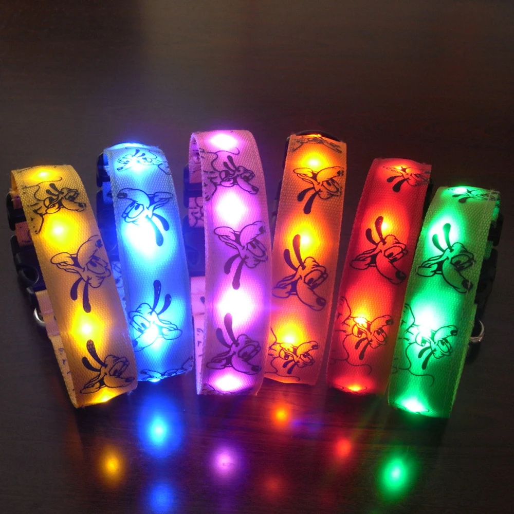 Зарядка через USB или кнопка аккумулятора Светодиодный ошейник для собак с