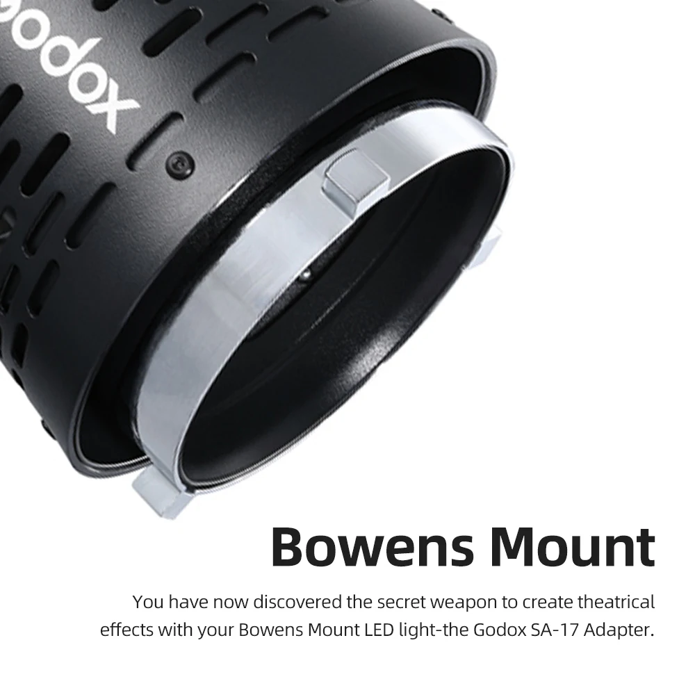 Адаптер для объектива Godox SA 17 Snoot проектор Bowens Mount S30 VL150 P VL200 VL300 светодиодный