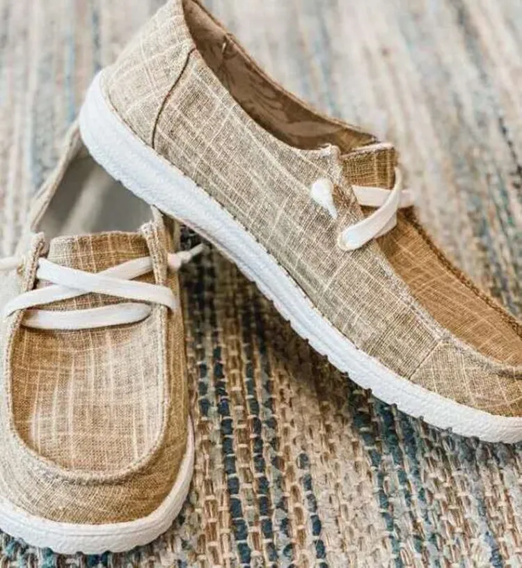 

Summer Shallow Mouth Canvas Woman Flats Casual Comfortable Lazy Shoes Flat New Simple Bottom Round Head Shoes For Female#4