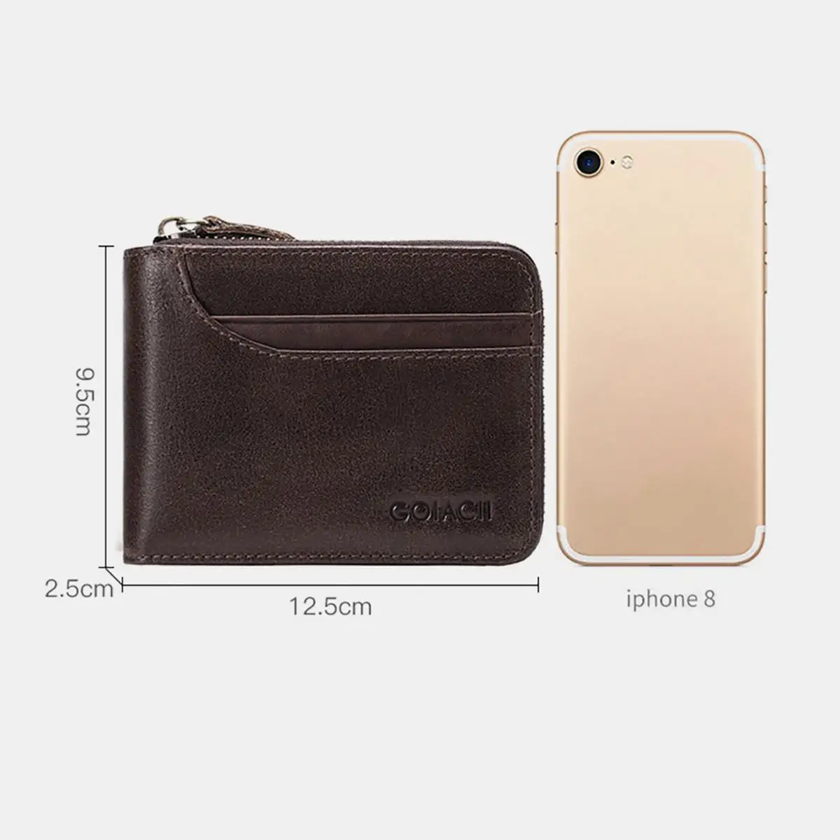 

100% Genuine Leather Men's Wallet Head Layer Cowhide Coin Purse Small Mini Cardholder Multifunctional Short ID Card Slot Gift