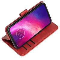 roemi for motorola one hyper wallet pouch style with card slot stand function leather case with front buckle dirt resistant