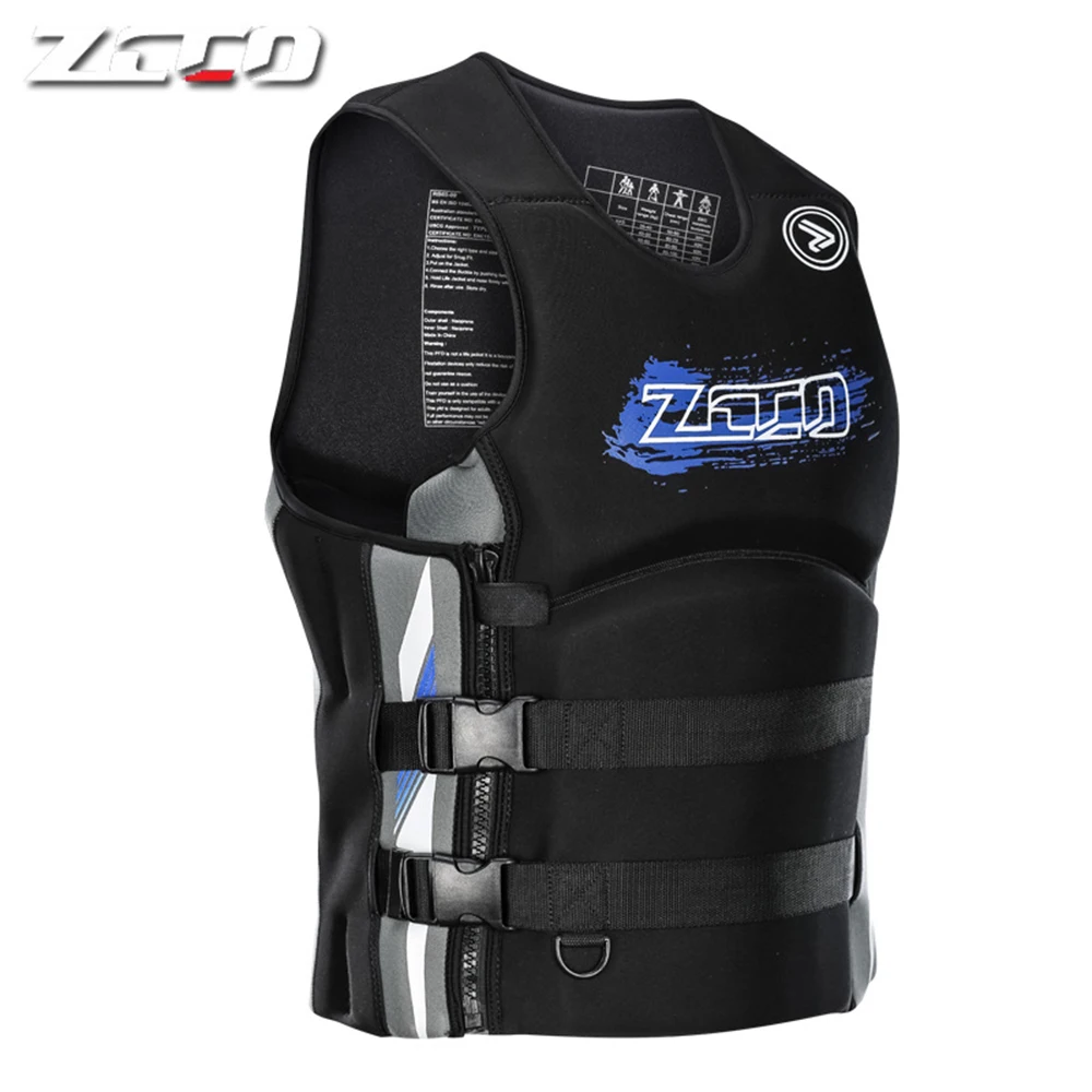 

ZCCO Professional Life Vest Neoprene Material Surfing Adult Life Jacket Outdoor Fishing Rafting Motorboat Rowing Life Jacket