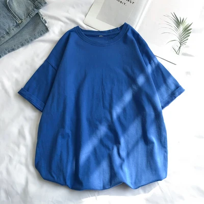 

2020 Summer blue Fashion T Shirt Women Woman Tshirt sky