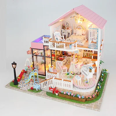 Звезда Светлячок ручной работы кукольный дом мебель игрушка 3D Diy кукольный домик сборные наборы миниатюрные кукольные домики деревянные игрушки для детей подарок - Цвет: NO Dust cover