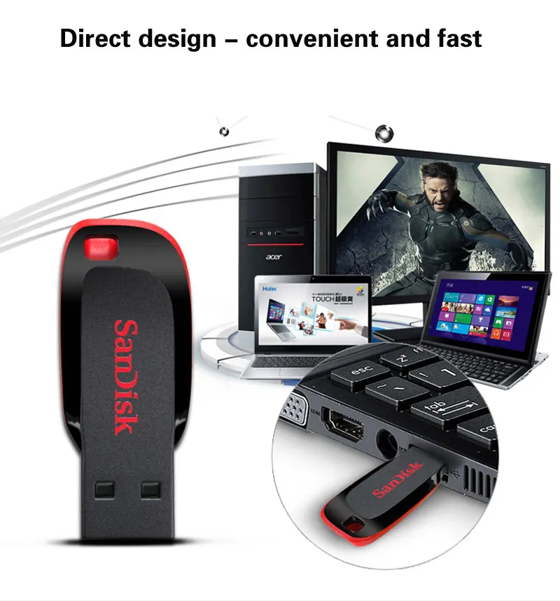 Флеш-накопитель sandisk, 128 ГБ, 64 ГБ, 32 ГБ, 16 ГБ, мини USB флеш-накопитель, 32 64 128, 16 ГБ, флеш-накопитель, 2,0, USB флешка, диск на ключ, память для телефона