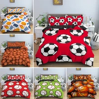 sports balls duvet cover single king soccer basketball bedding sets comforter quilt covers set for boys kids adult