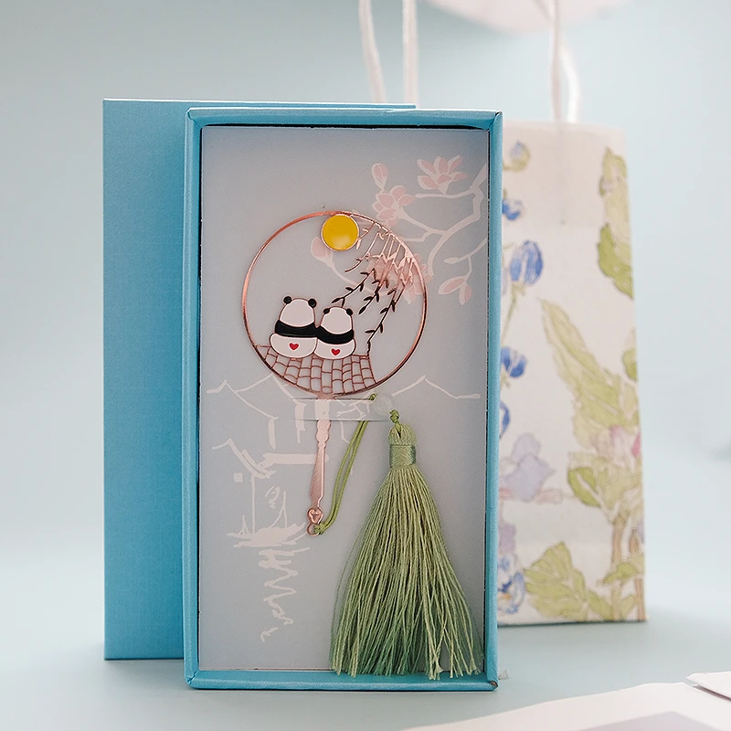 1 шт. креативный китайский стиль кошка рыба узор кисточка металлическая подвеска