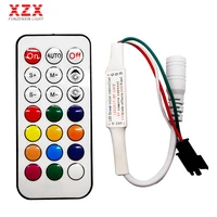 dc5 24v led controller 21key mini pixel dimmer 3pin for christmas part ws2812bws2811sk6812 strip light rf module connector