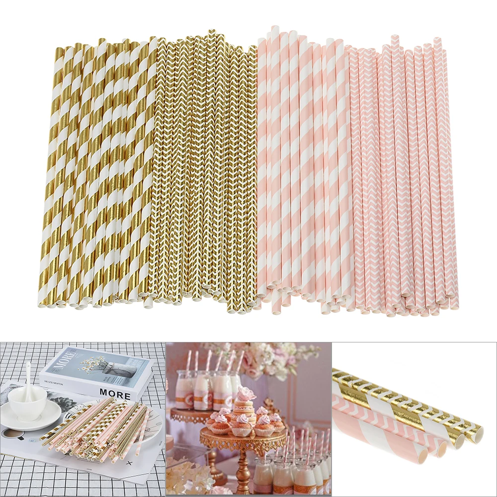 100 шт бумажные соломки для дней рождения украшения на День святого Валентина