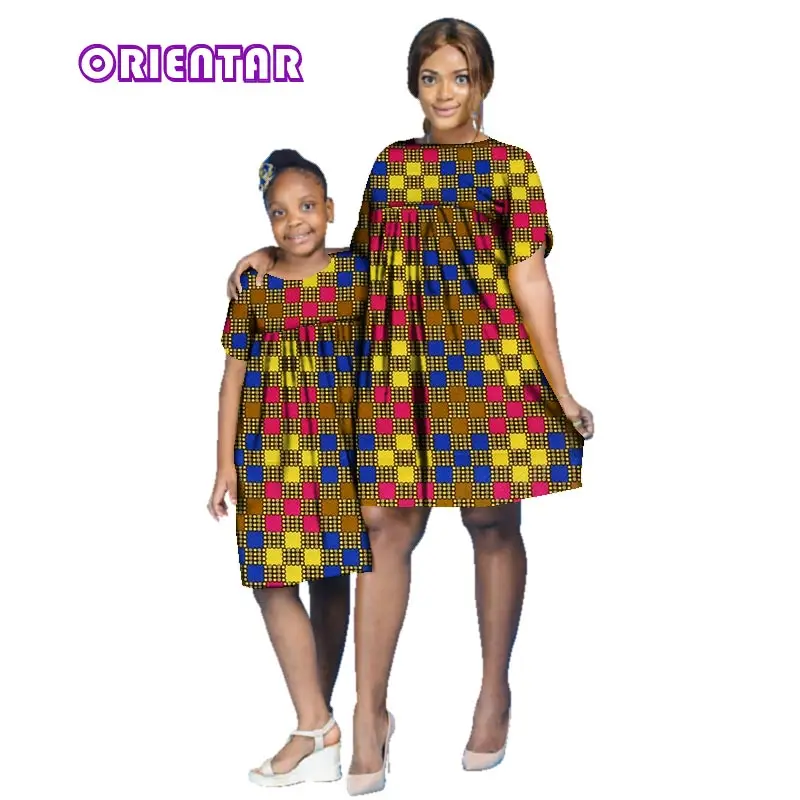 Комплект из 2 предметов платья с принтом в африканском стиле для мамы и дочки