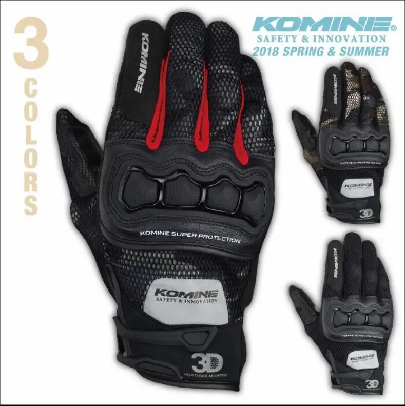 KOMINE новые GK 215 Мотоциклетные Перчатки для мотоциклистов 3D сетка осень устойчивые