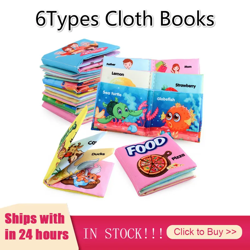 

Cloth Baby Book Intelligence Development Educational Toy Soft Cloth Learning Cognize Books For 0-12 Months Kids Quiet Books