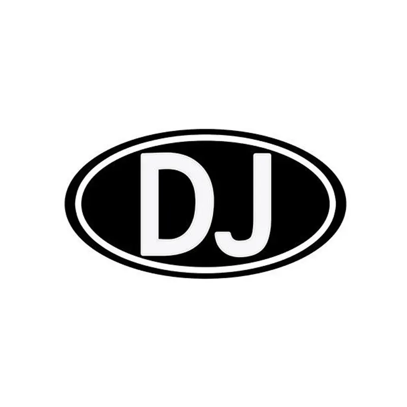 

Personality Letters DJ Music Car Sticker Accessories Laptop Decal KK Vinyl PVC 12cm*6cm