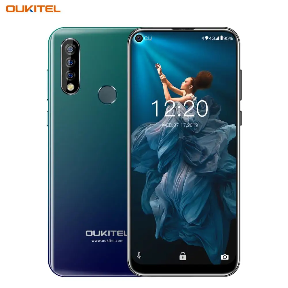 Мобильный телефон OUKITEL C17 Pro, 6,35 дюймов, 19:9, Android 9,0, MT6763, четыре ядра, 4 Гб ОЗУ, 64 Гб ПЗУ, Face ID, 4G LTE, 3900 мАч, аккумулятор, смартфон