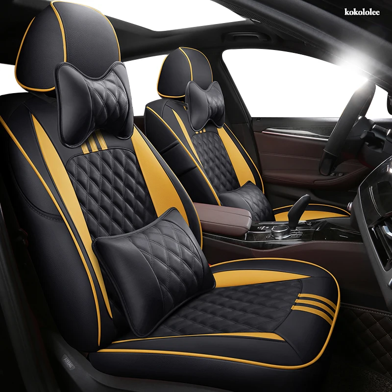 

KOKOLOLEE Custom Leather car seat cover set For LEXUS LX570 LX500 LX450 RC300 RC200 UX200 UX260h UX250h Automobiles Seat Covers