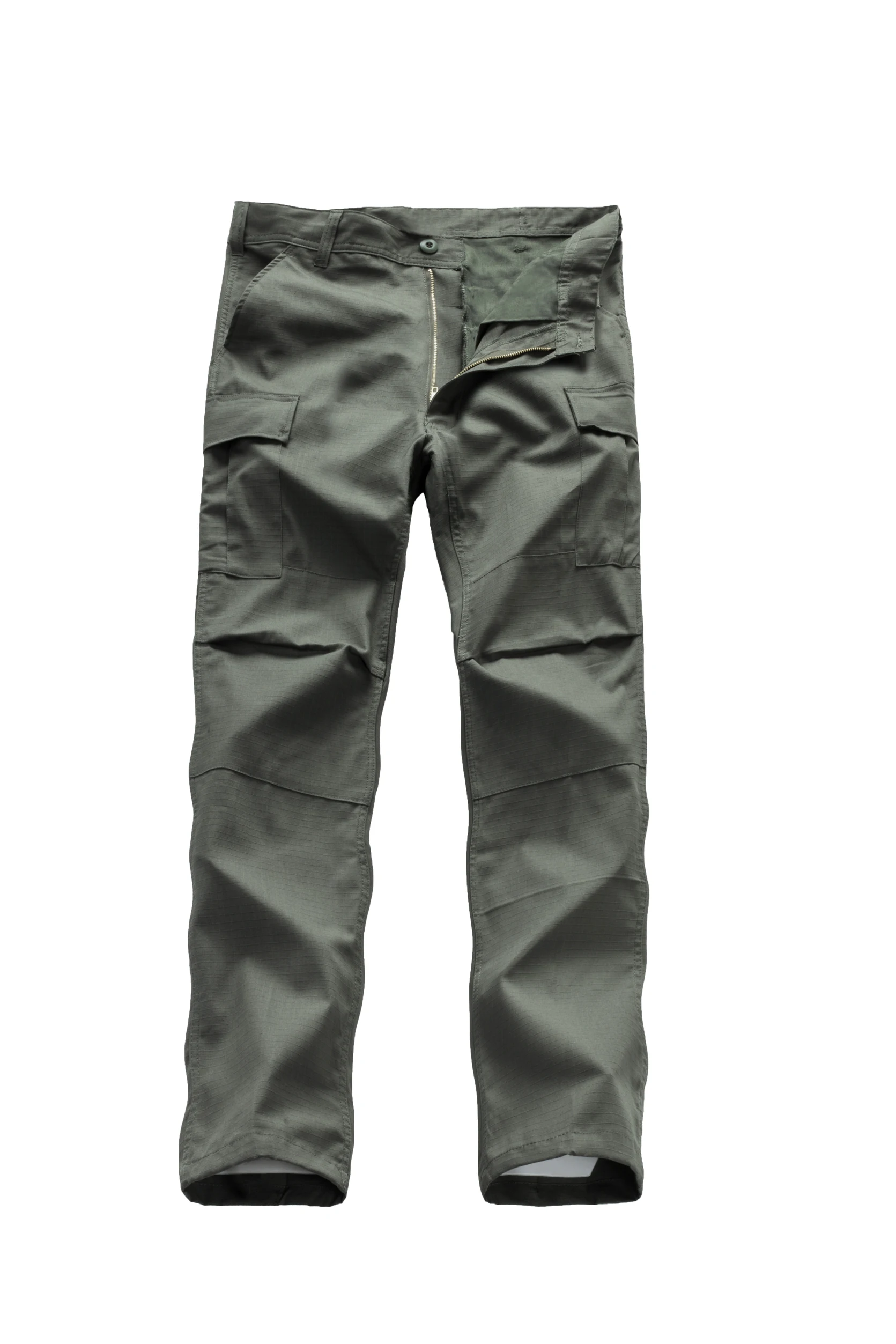 Army Green -RipStop Мужские военные армейские штаны BDU, уличные модные повседневные рабочие охотничьи брюки-карго на молнии - Цвет: Army Green -RipStop