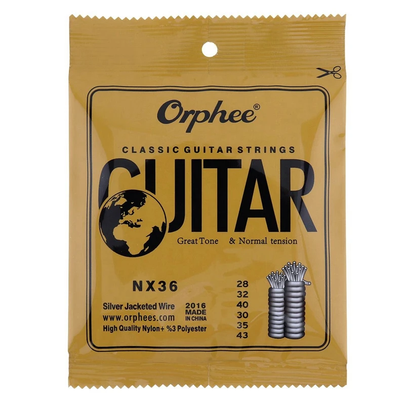 Orphee 12Pcs гитарные струны обычных Классическая гитарная струна E/B/G/D/A D/E провод с