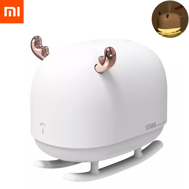 Новые Xiaomi Mijia увлажнитель 260 мл светодоидный олень USB домашний увлажнитель воздуха Воздухоочистители атмосферный ночник