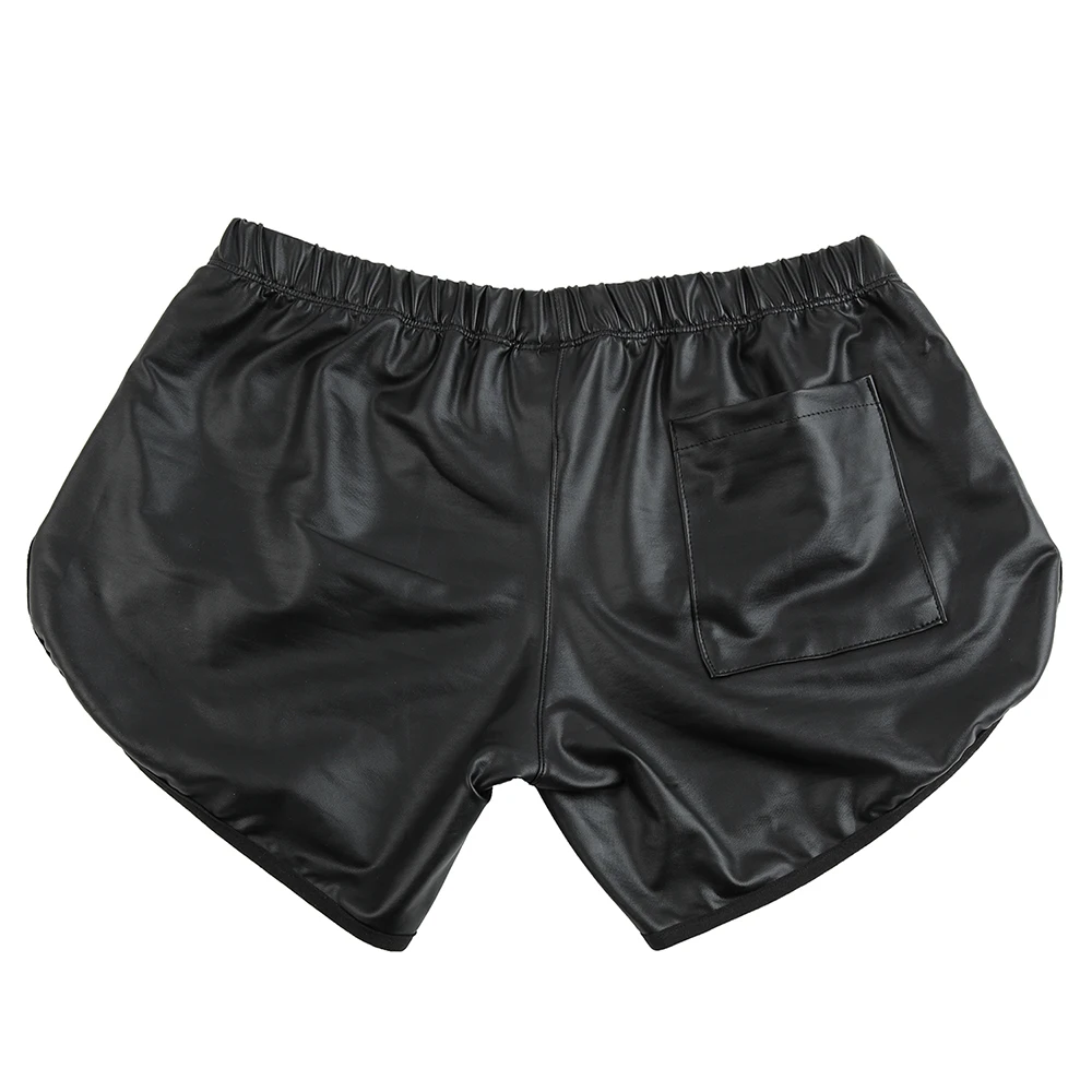 Мужские шорты из искусственной кожи одежда для тренажерного зала мужские