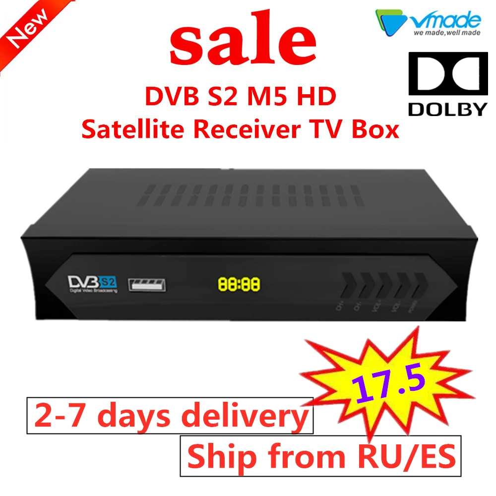 Vmade Openbox DVB S2 M5 декодер цифровой спутниковый ресивер ТВ коробка поддержка IKS ip-телевидение Youtube BissKey CCCAM AC3 Dolby телеприставки