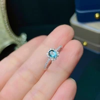 jewelry vintage 925 silver gemstone ring for engagement 4mm6mm natural vvs grade topaz ring gift for woman