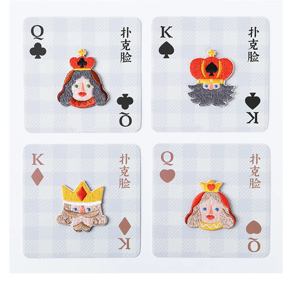 AHYONNIEX мультфильм Король Королева Вышивка Патчи для сумки джинсы утюгом нашивки