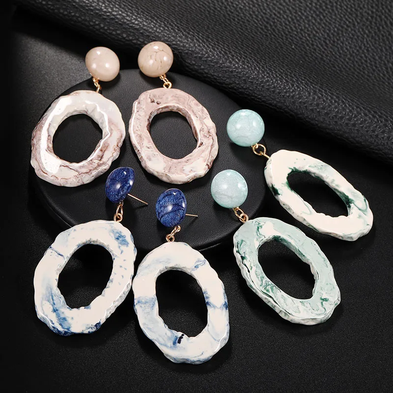 2019 разноцветные Bijoux шикарные каменные серьги в форме капли для женщин эффектные