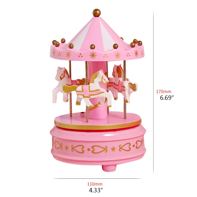 Веселая Музыкальная шкатулка со светодиодный светильник кой работающая от