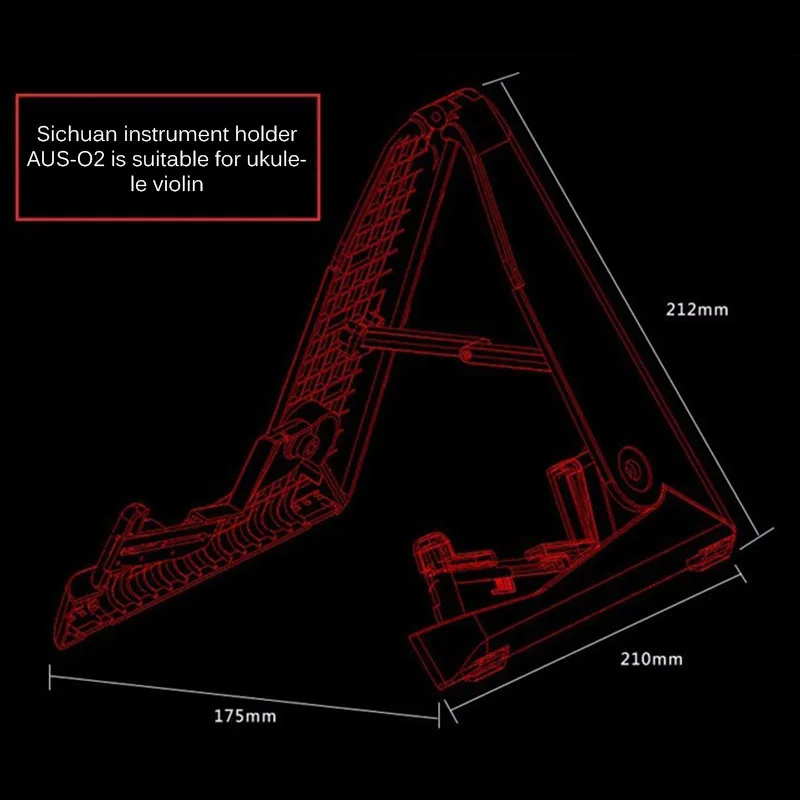 Портативный миниатюрная гитара укулеле-тип А-образная стойка Регулируемая