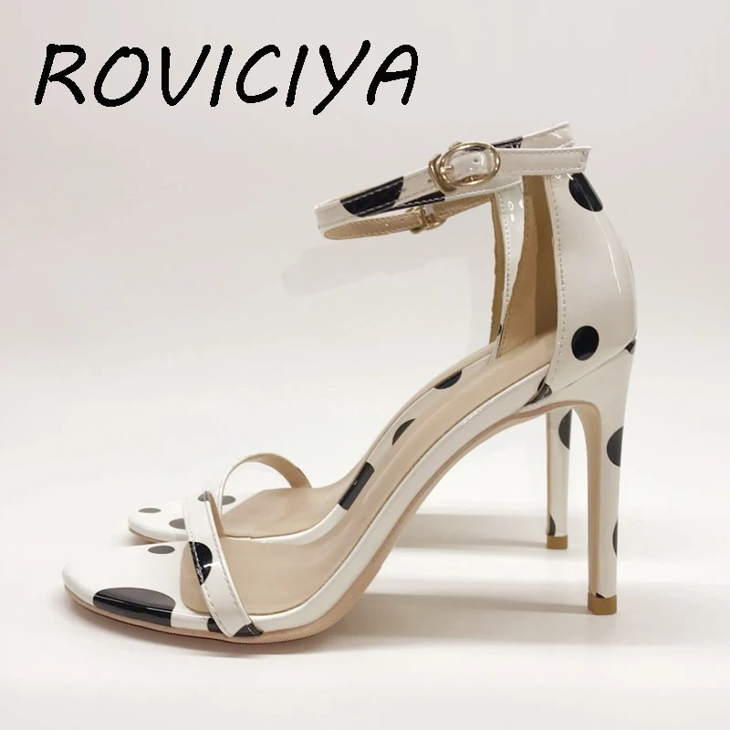 Ремешок на щиколотке каблуке женские босоножки Летние туфли с открытым носком