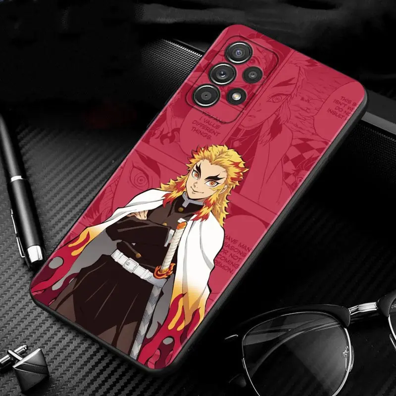 For Samsung Galaxy A51 A71 A41 A31 A11 A01 A72 A52 A42 A32 A22 A21s A02s A12 A02 Silicone Case Shell Cartoon Anime Demon Blade