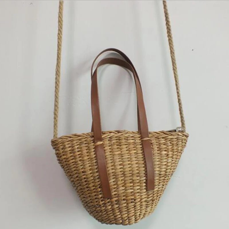 

Summer Children Straw Bag Handmade Kid Mini Handbag Girls Rattan Crossbody Bags Clutch Purse Baby Beach Bag