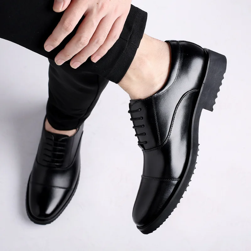 

Luxury Brand Mens Leather Shoes Classic Splice Design Split Leather Shoe For Men Business Oxfords Male Footwear