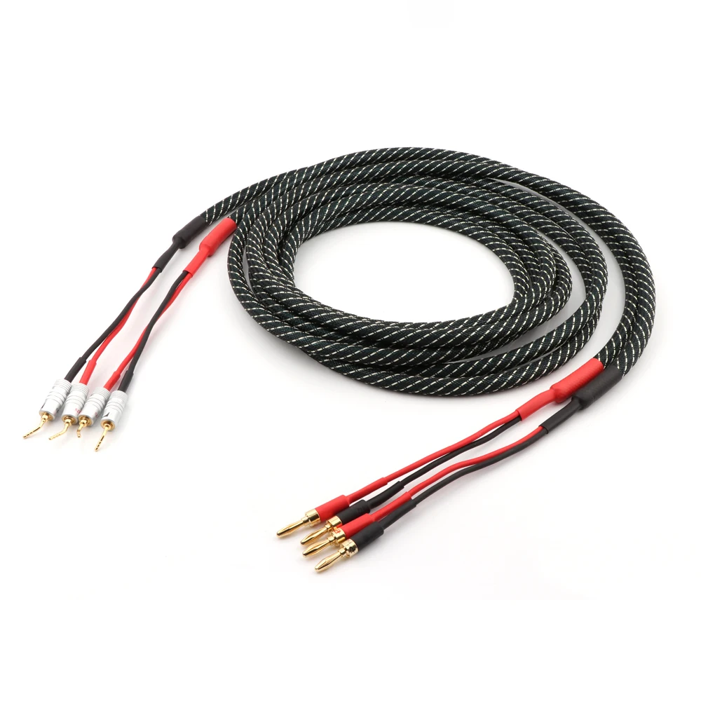 Чистый медный громкоговоритель HIFI Разъем Банана для штыря кабель динамика