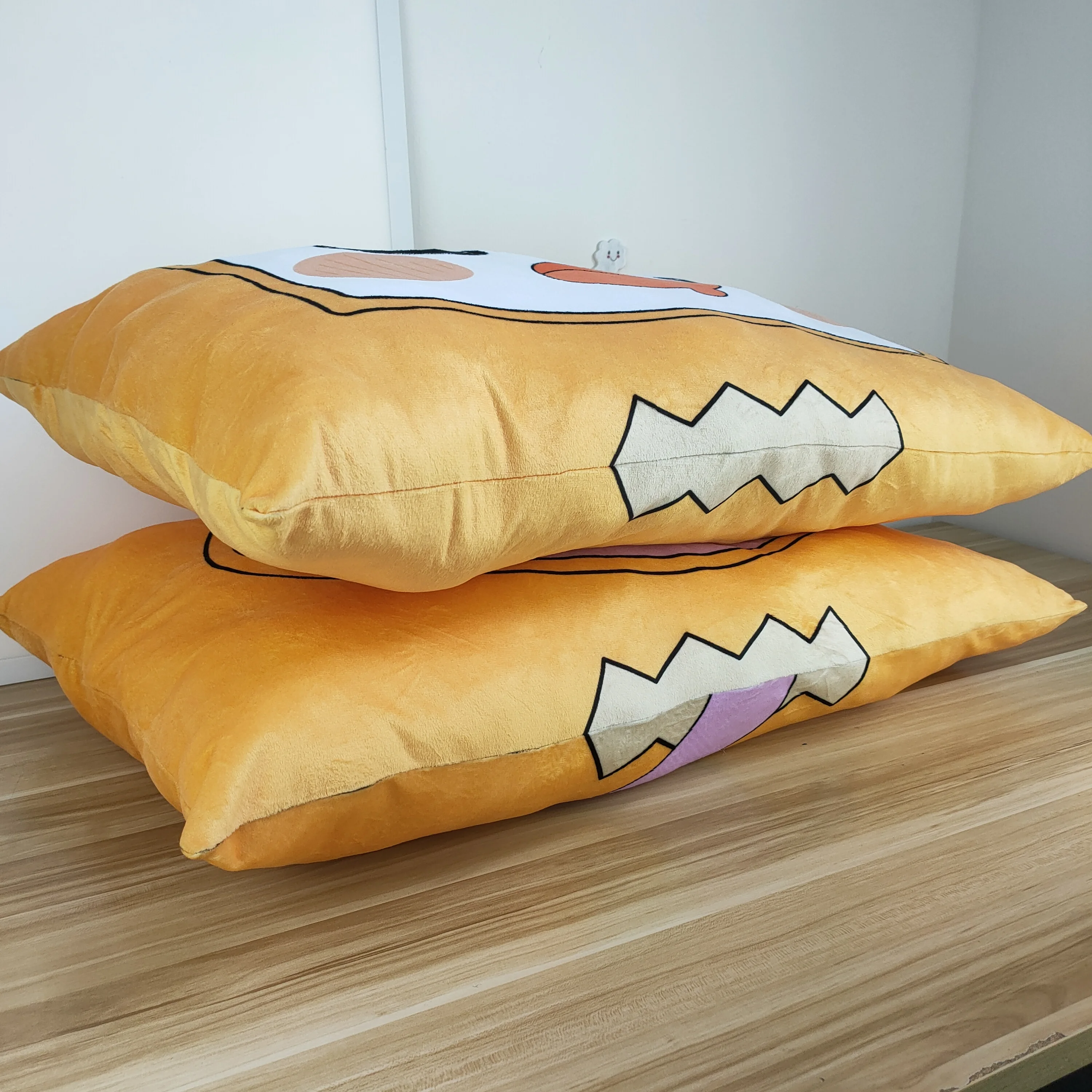 

Yellow Carton People Pillowcase Decoration Sofa Cushion Cover Bed Pillowcase Home Decoration Car Cushion Cover Cute Pillowcase