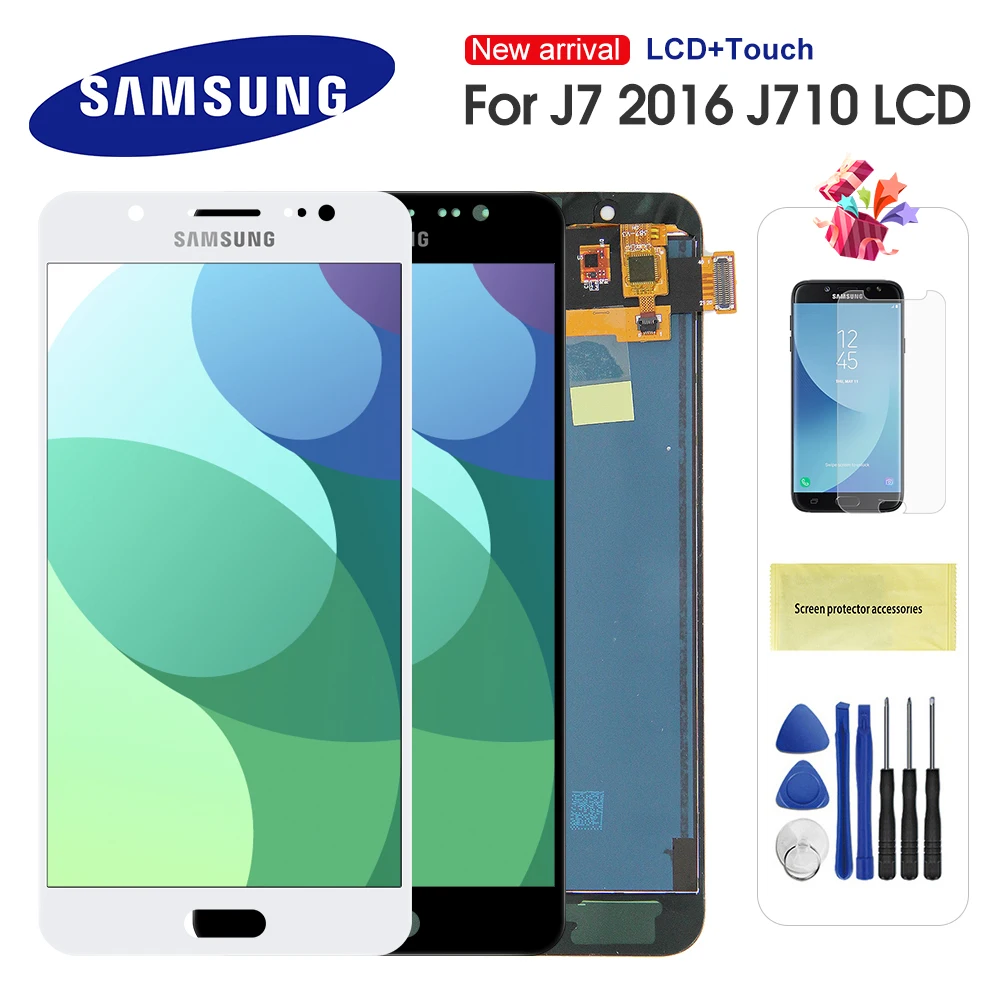 ЖК дисплей для Samsung Galaxy J7 2016 J710 J710FN J710F J710M J710Y J710G J710H дигитайзер сенсорного экрана с