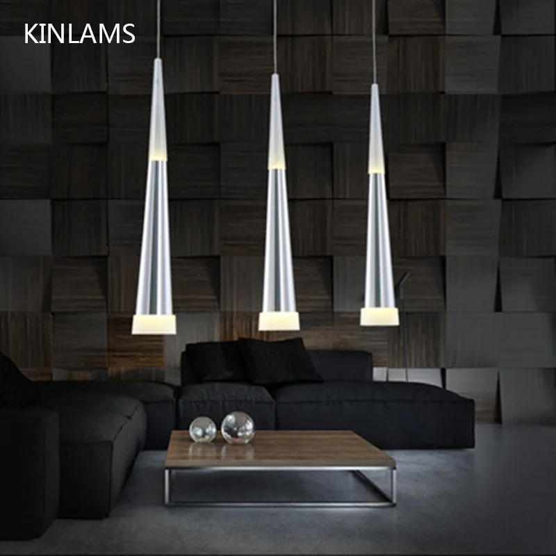 

Led Wire Chandelier No Dimmable Chandelier Kitchen Island Restaurant Shop Bar Counter Decoration Cylindrical Conical Tube Light